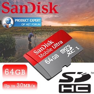 iBood - SanDisk 64GB SDXC 30 MB/s, UHS I, Class 10