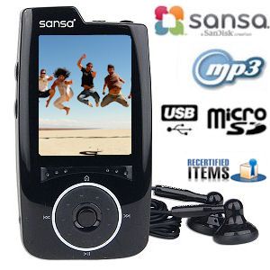 iBood - Sandisk Sansa 4GB Black Multimedia / MP3 Speler Recertified