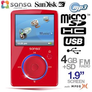 iBood - Sandisk Sansa Fuze 4GB Mediaspeler met Digitale FM Radio en microSDHC kaartlezer