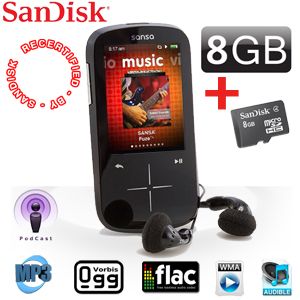 iBood - Sandisk Sansa® Fuze™+ draagbare mediaplayer 8 GB + extra 8GB microSD