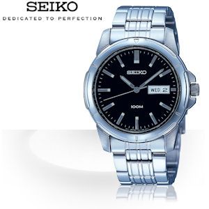 iBood - Seiko stalen herenhorloge met 42mm diameter kast en 19mm brede schakels