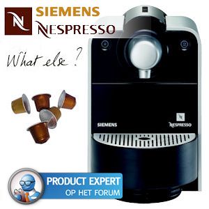 iBood - Siemens Nespresso Design Koffiemachine met €50,- Retour via Nespresso