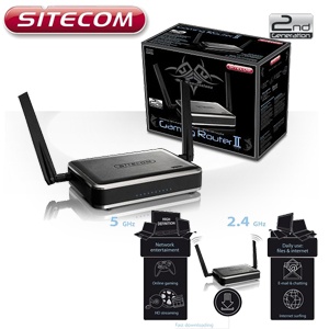 iBood - Sitecom WL-309 Gaming Router met geavanceerde StreamEngine en Concurrent Dual-band technologie
