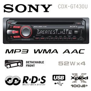 iBood - Sony Autoradio met (MP3-)CD Speler en USB ingang