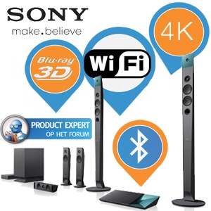iBood - Sony BDV-N8100W 3D Blu-ray™-thuisbioscoopsysteem met 4K waardoor wel 4x meer detail dan Full HD!