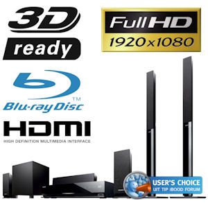 iBood - Sony Blu-ray Home Cinema Set 5.1 3D Ready met 1000 Watt
