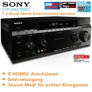 iBood - Sony ES 7.2-kanaals Netwerk Zwart AV Home Theater Receiver, Model STRDA5700ES