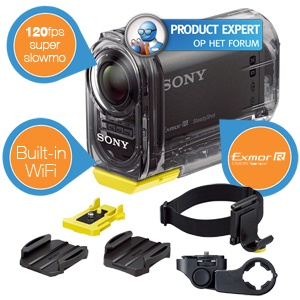 iBood - Sony HDR-AS15 slimme Full-HD actiecamera met accessoires