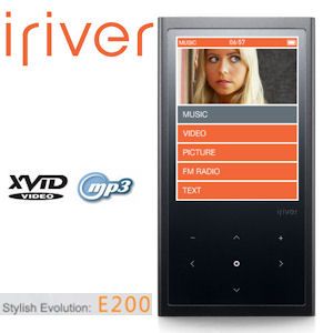 iBood - Stijlvol ontworpen iRiver E200 4Gb Mp3 en Mediaspeler met Uitbreidbaar Geheugen
