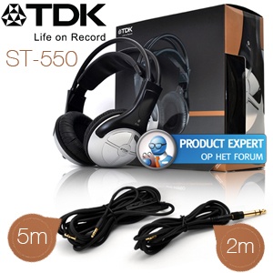 iBood - TDK Life on Record ST550 stereoheadphone met 5m vervangbare kabel