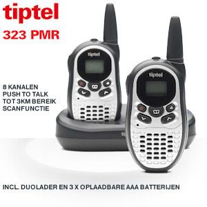 iBood - Tiptel 323 PMR portofoonset - Communiceren tot 3km afstand