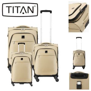 iBood - Titan driedelige set ultralichte trolly’s met 4 wielen en TSA cijferslot – stijlvol en praktisch