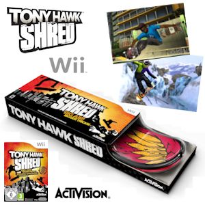 iBood - Tony Hawk: Shred Skateboard Game Bundle voor de Nintendo Wii inclusief draadloos skateboard