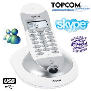 iBood - Topcom Draadloze DECT telefoon met USB en VoIP functie