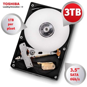 iBood - Toshiba 3TB 3.5inch Harddisk Retail Kit SATA 6Gb/s
