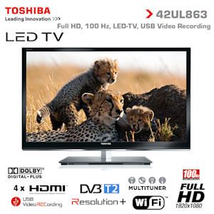 iBood - Toshiba 42 inch Full HD, 100 Hz, LED-TV met USB Video Recording!