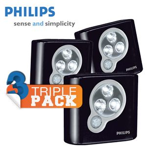 iBood - TriplePack Philips SpotOn draadloze LED verlichting met bewegingsmelder