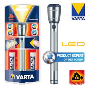 iBood - Varta Premium High Performance LED Zaklamp inclusief Twee High Energy AA Batterijen