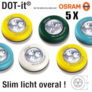 iBood - Vijf Osram DOT-it Waterproof LED Lampjes
