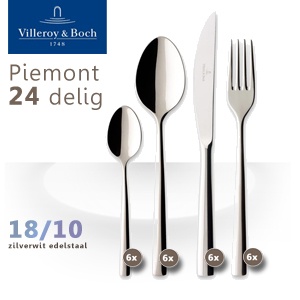 iBood - Villeroy & Boch Luxe 24-delige edelstaal 18/10 bestekset 'Piemont'