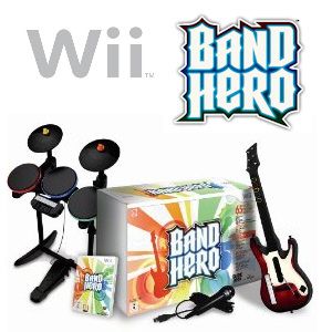 iBood - voor de Wii: Band Hero Super Bundle met Game, gitaar, Drum en Microfoon