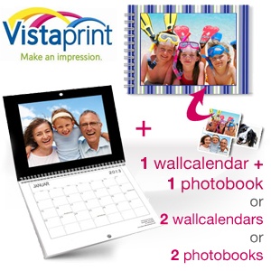 iBood - Voucher voor 2 wandkalenders, 2 fotoboeken of een wandkalender én een fotoboek bij Vistaprint