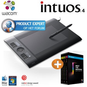 iBood - Wacom Intuos4 M designtablet met ExpressKeys, Touch Ring en 'Meet the Masters' DVD collectie