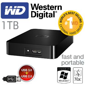 iBood - Western Digital USB 3.0 Mobile Drive 2.5 inch met 1TB – de perfecte reisgenoot!