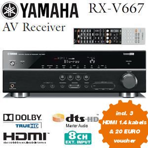 iBood - Yamaha 7.1 Receiver met 3D Doorgave en 3 HDMI 1.4 kabels - met couponcode van € 20,00 kado