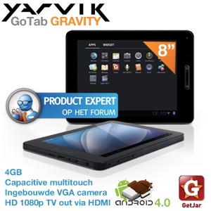 iBood - Yarvik GoTab Gravity 8-inch Android 4.0 Tablet met 1,2 GHz