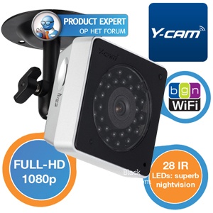 iBood - Y-Cam Cube HD1080 Full-HD IP camera met krachtige, toonaangevende nachtzichtfunctie - zwart