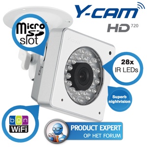 iBood - Y-Cam Cube HD720 WiFi-N camera met krachtige, toonaangevende nachtzichtfunctie