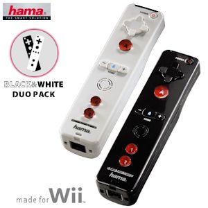iBood - Zwarte en Witte Duopack Wii controllers van HAMA