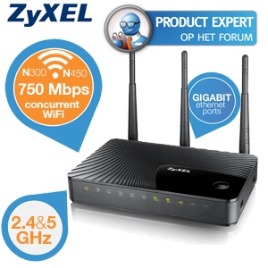 iBood - ZyXEL True Simultaneous Dual-Band Wireless N750 HD Media Router