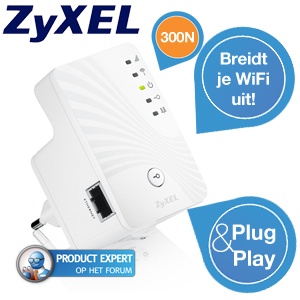 iBood - ZyXEL WRE2205 Wireless N300 Range Extender - plug & play