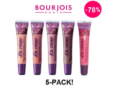 iChica - Bourjois 5-Pack La Crème Lipgloss Met 5 Kleuren
