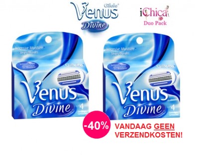 iChica - Duo Pack Gillette Venus Divine scheermesjes - 40% korting