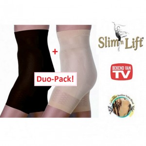 iChica - Duo-Pack Slim 'n Lift , zie er direct centimers slanker uit! Twee stuks afslankbroeken in zwart en beige, vandaag met 75% korting!