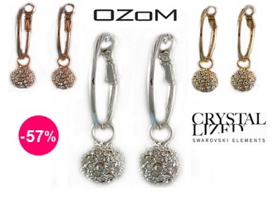 iChica - Kies vandaag uit drie kleuren oorbellen met Swarovski kristallen van OZoM!