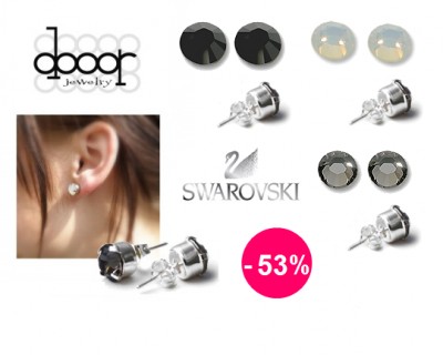 iChica - Set met drie paar prachtige Swarovski Crystal oorstekers van Dooor