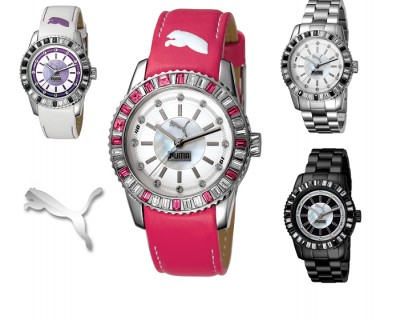 iChica - Trendy Puma horloges met baquette geslepen zirkonia's