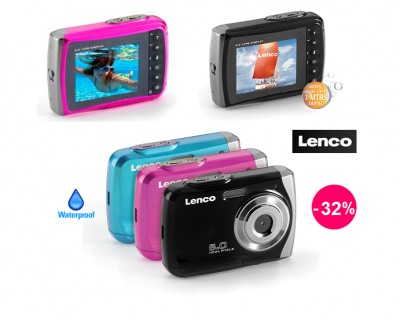iChica - Ultracompacte Lenco 5 Megapixel Waterproof Digitale Camera in 3 Kleuren