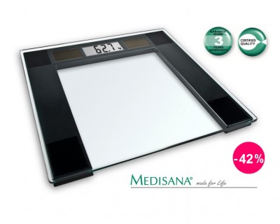 iChica - Ultraplatte Medisana design personenweegschaal op zonne-energie