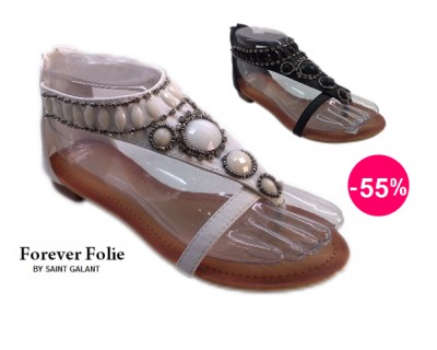 iChica - Zomerse gedecoreerde sandalen van Forever Folie in 4 kleuren (55% korting)