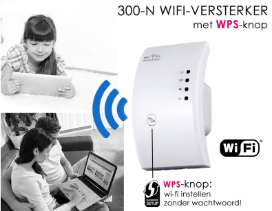 IDiva - 300-N Wifi-Versterker Met Wps-Knop