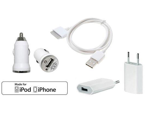 IDiva - Iphone Ipod Travelkit: 3 In 1 Oplader