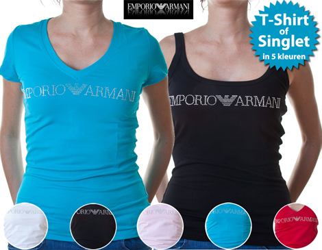 IDiva - Kleurrijke Armani T-shirts En Singlets