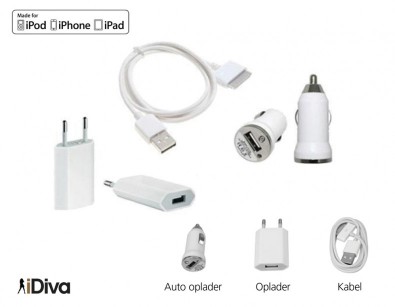 IDiva - Oplaadset voor iPhone, iPad en iPod