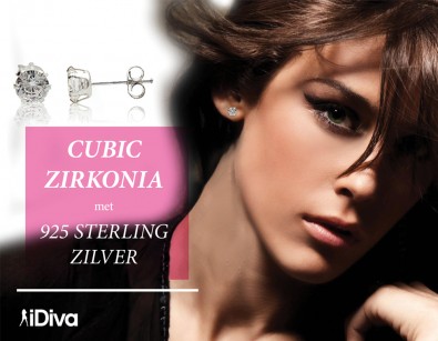 IDiva - Zilveren Cubic Zirkonia oorstekers