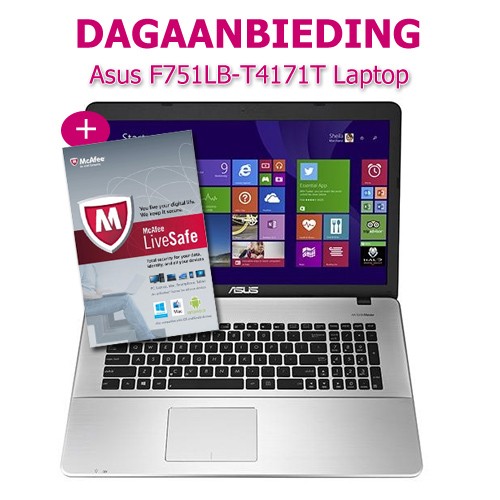 Internetshop.nl - Asus F751LB-T4171T Laptop